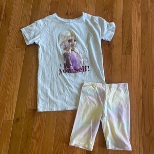 Disney White Matching Set with Elsa Graphic